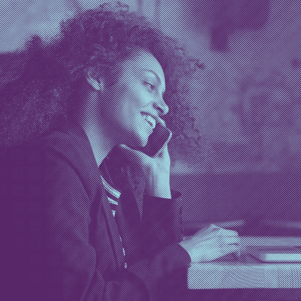 Person on her phone.